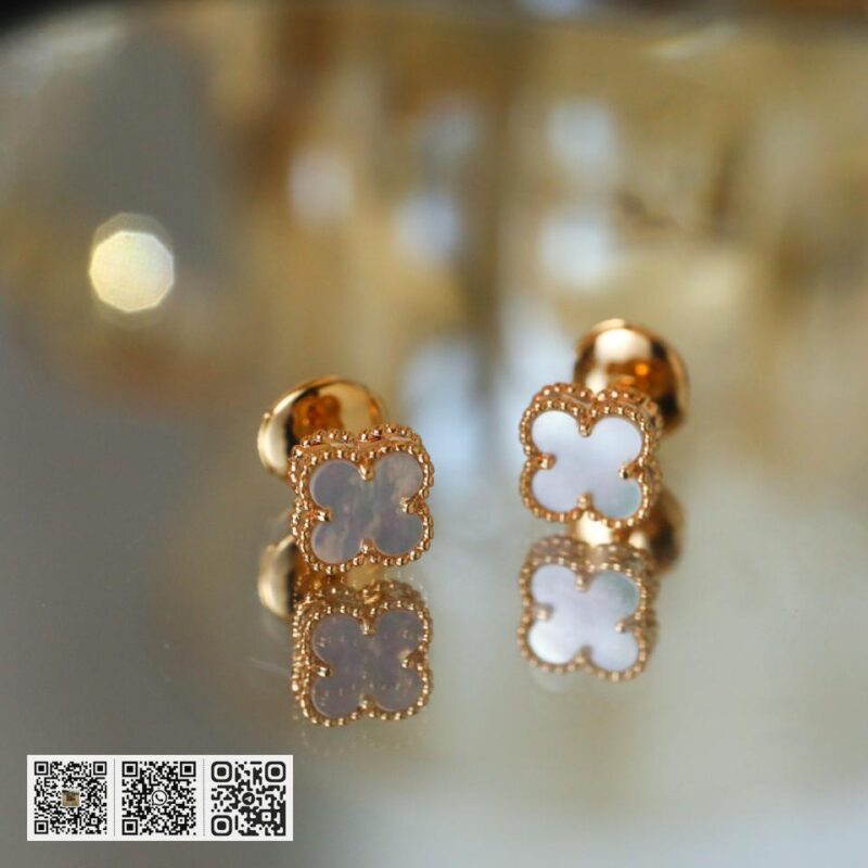 顶级版 Van Cleef &038; Arpels 四叶草mini耳钉 - Image 5