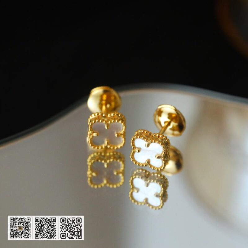 顶级版 Van Cleef &038; Arpels 四叶草mini耳钉 - Image 7