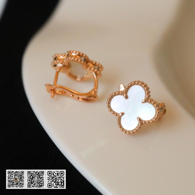 顶级版 Van Cleef &038; Arpels 四叶草 中号 耳钉 - Image 2