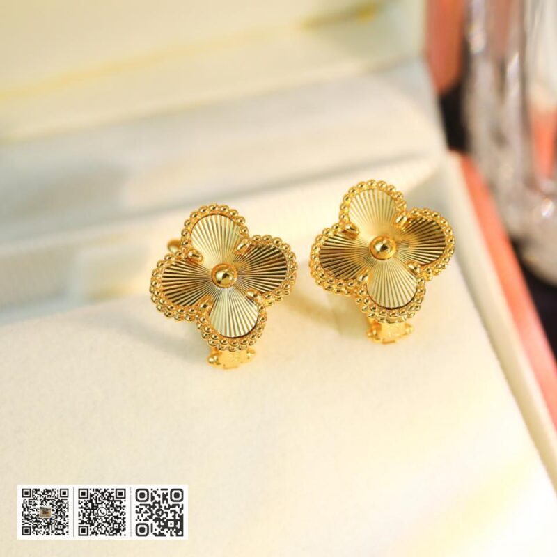 顶级版 Van Cleef &038; Arpels 四叶草 中号 耳钉 - Image 2