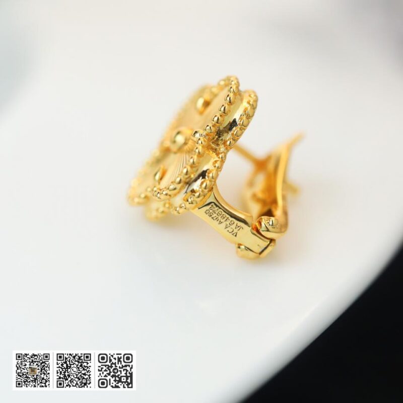 顶级版 Van Cleef &038; Arpels 四叶草 中号 耳钉 - Image 7
