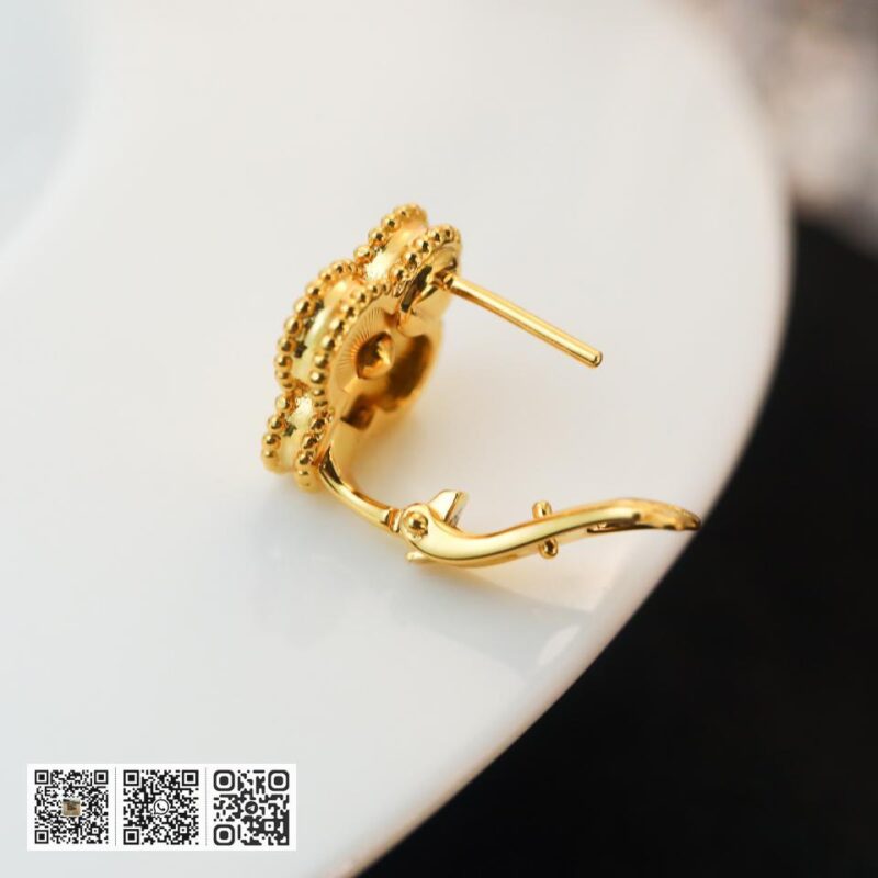 顶级版 Van Cleef &038; Arpels 四叶草 中号 耳钉 - Image 8