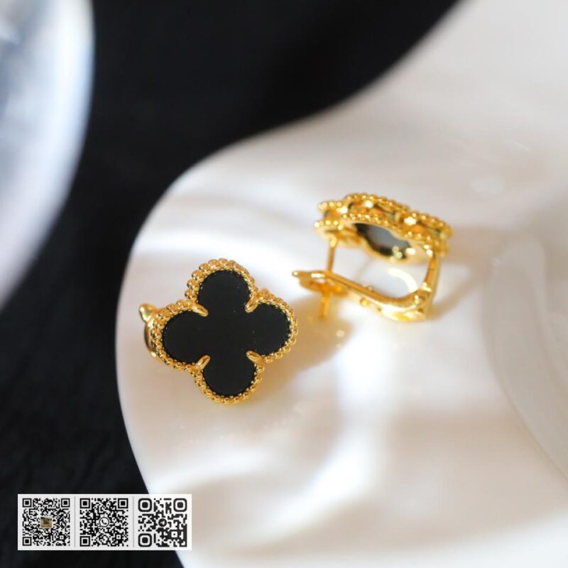 顶级版 Van Cleef &038; Arpels 四叶草 中号 耳钉 - Image 2