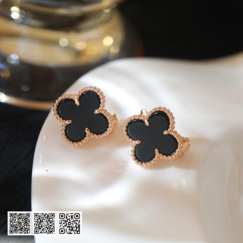 顶级版 Van Cleef &038; Arpels 四叶草 中号 耳钉 - Image 8