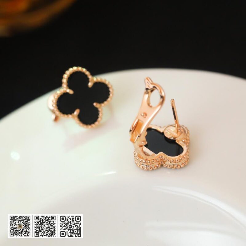 顶级版 Van Cleef &038; Arpels 四叶草 中号 耳钉 - Image 9