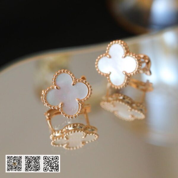 顶级版 Van Cleef &038; Arpels 四叶草 中号 耳钉