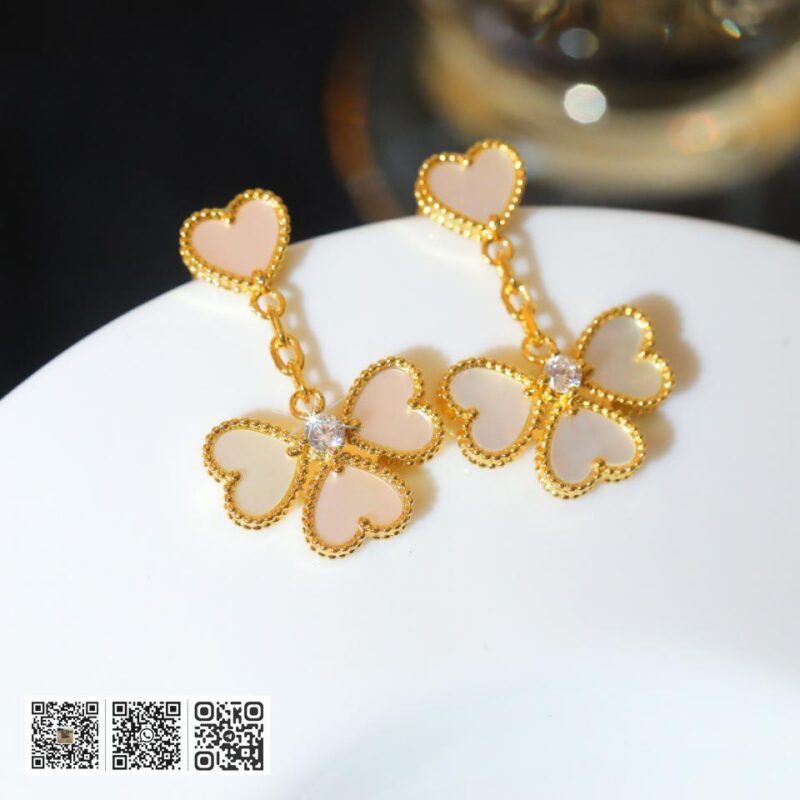 顶级版 Van Cleef &038; Arpels Sweet Alhambra系列耳钉 - Image 2