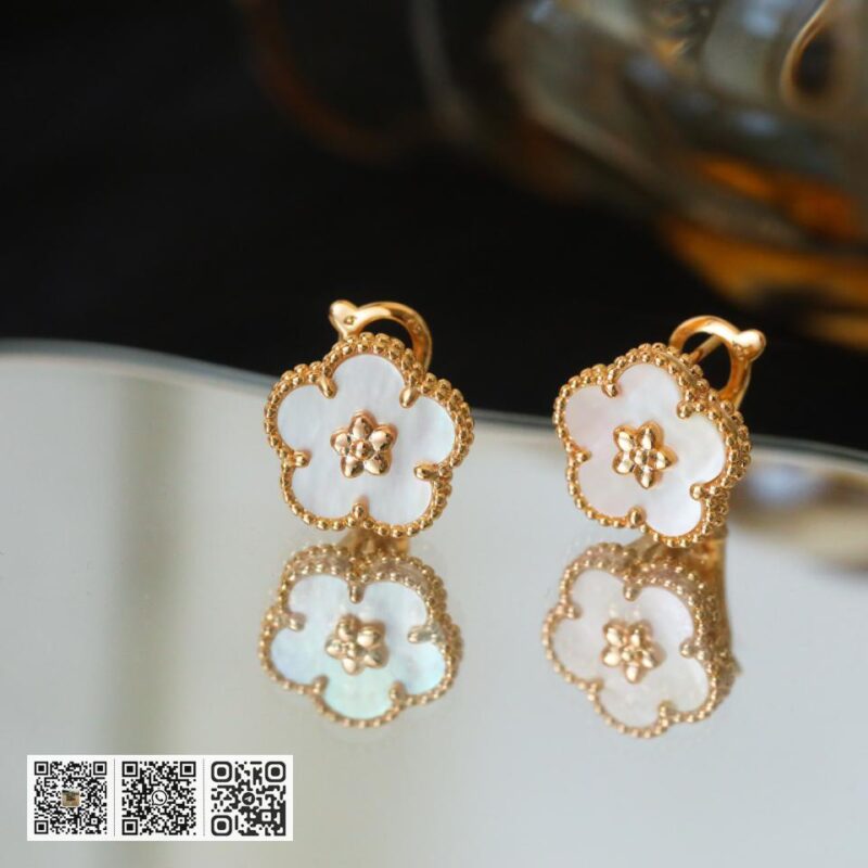 顶级版 Van Cleef &038; Arpels Lucky Spring系列梅花耳环 - Image 2