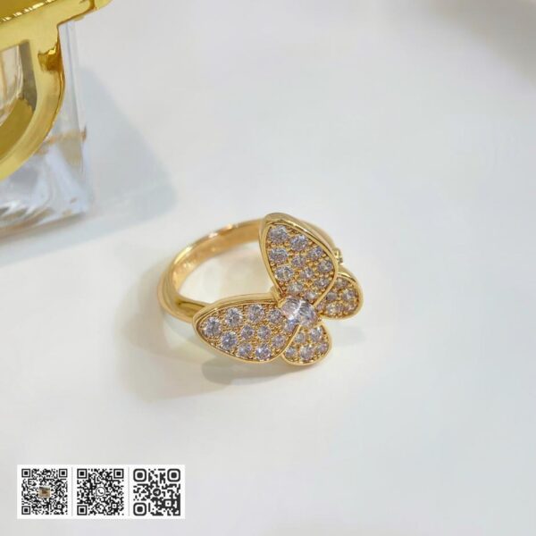 顶级版 Van Cleef &038; Arpels Deux Papillons系列蝴蝶戒指