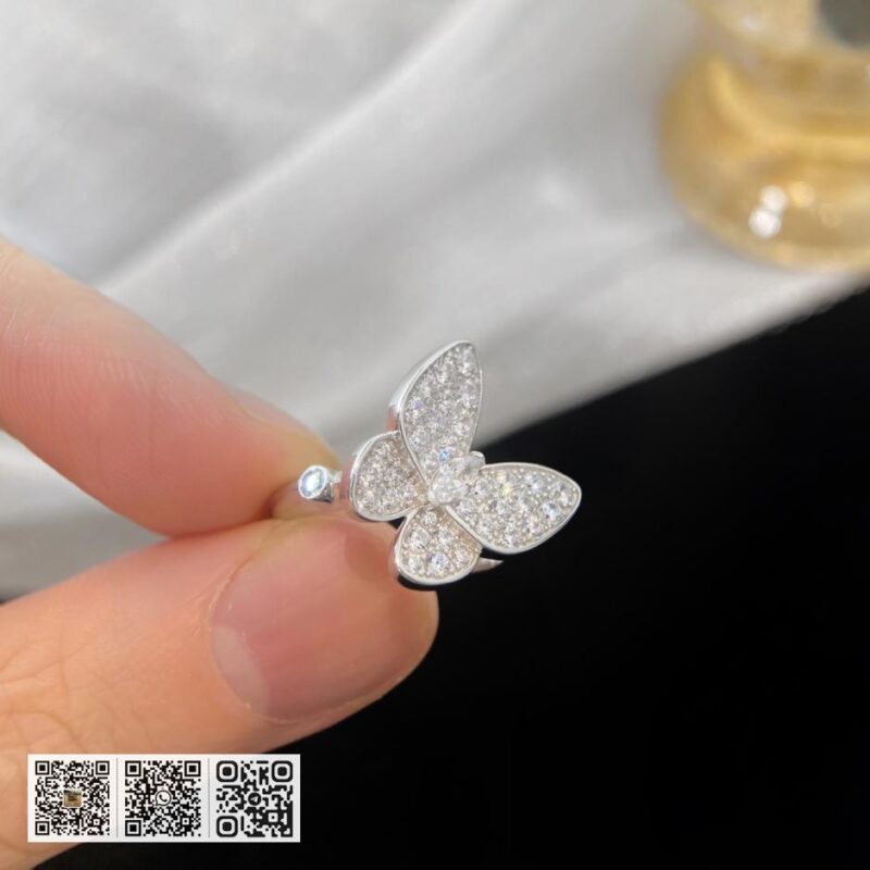 顶级版 Van Cleef &038; Arpels Deux Papillons系列蝴蝶戒指 - Image 2