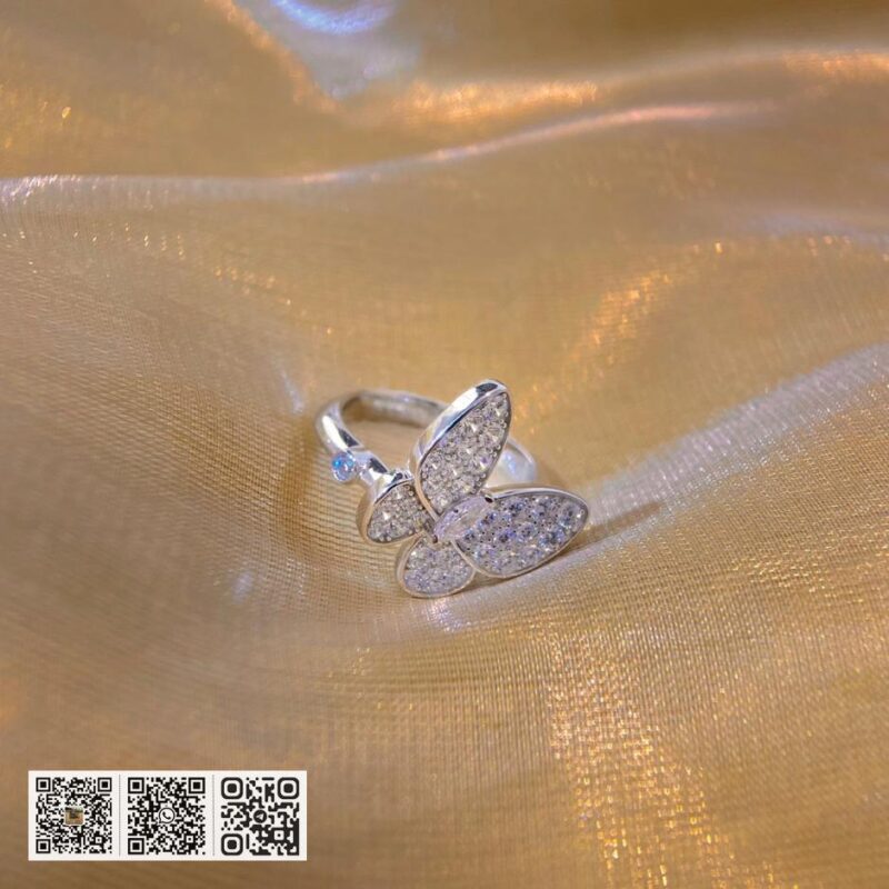 顶级版 Van Cleef &038; Arpels Deux Papillons系列蝴蝶戒指 - Image 3