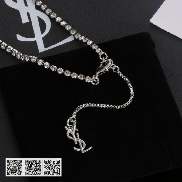 YSL 字母满钻项链