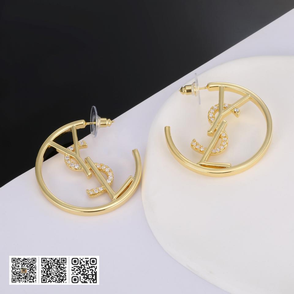 YSL 圈圈耳环
