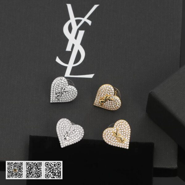 YSL 心桃耳环