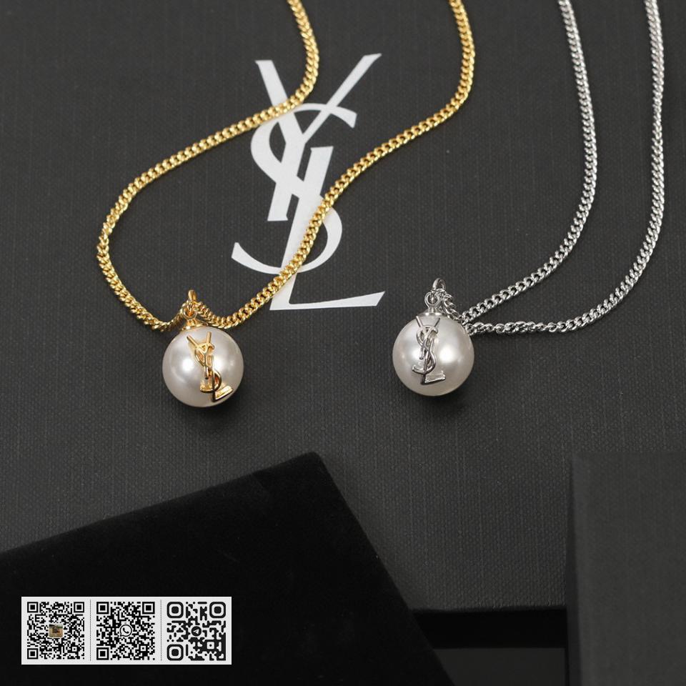 YSL 单珍珠项链