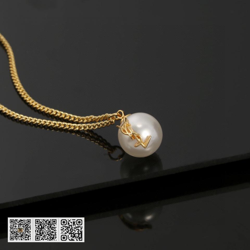 YSL 单珍珠项链 - Image 3