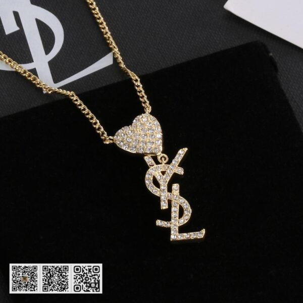 YSL 字母满钻项链