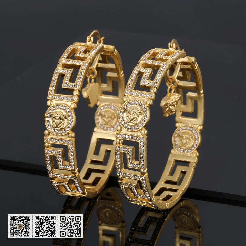 Versace人面浮雕耳环