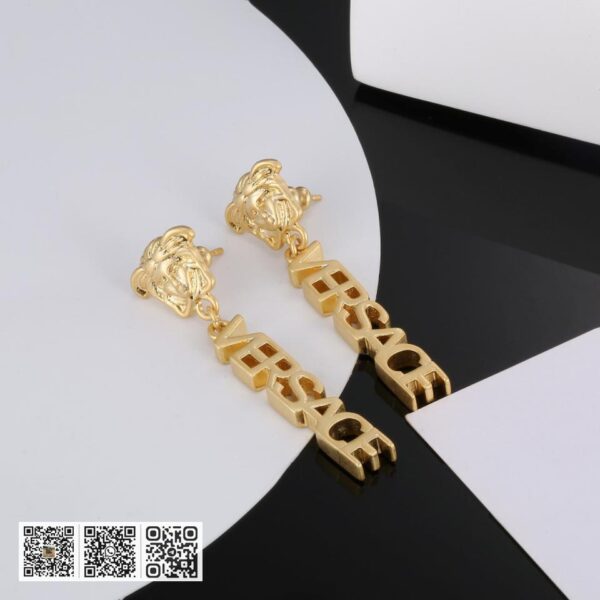 Versace金色耳坠