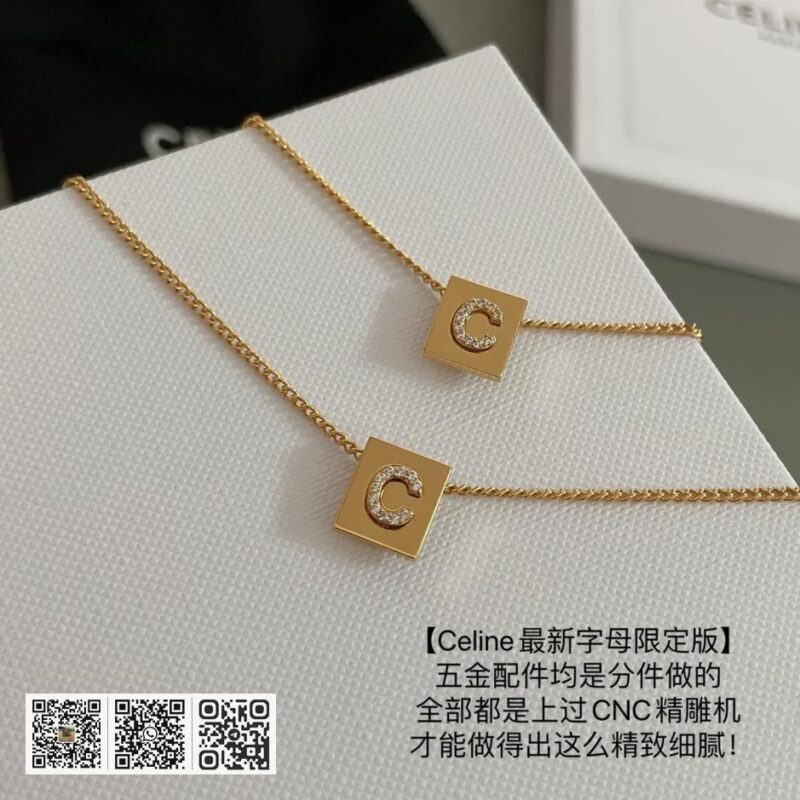 Celine水钻字母限定版项链 - Image 5
