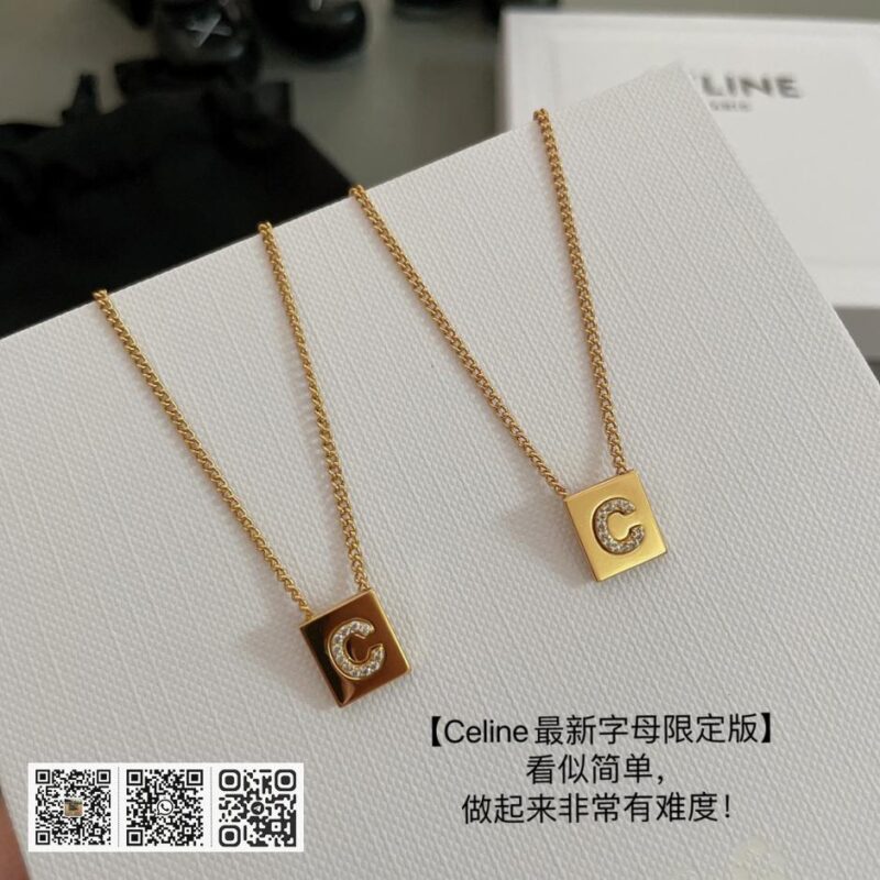 Celine水钻字母限定版项链 - Image 7
