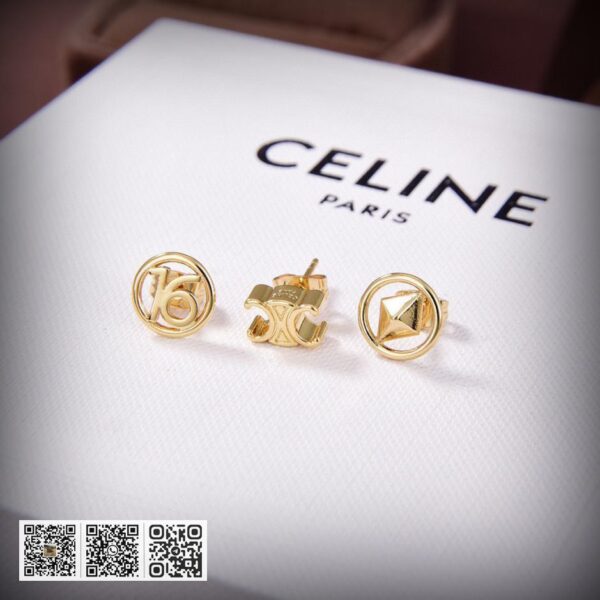 Celine 全新金色三合一耳环