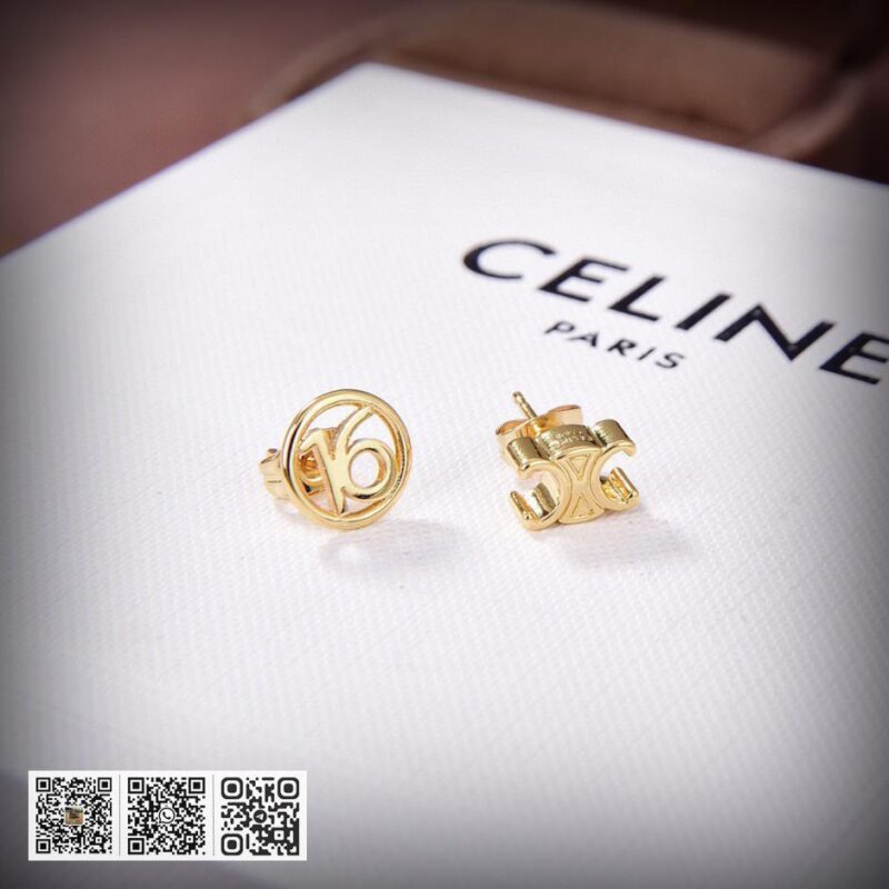 Celine 全新金色三合一耳环 - Image 4