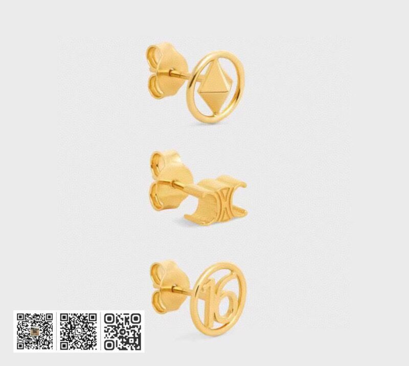 Celine 全新金色三合一耳环 - Image 8