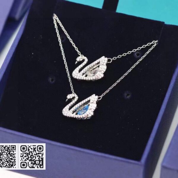 swarovski 天鹅锁项骨链