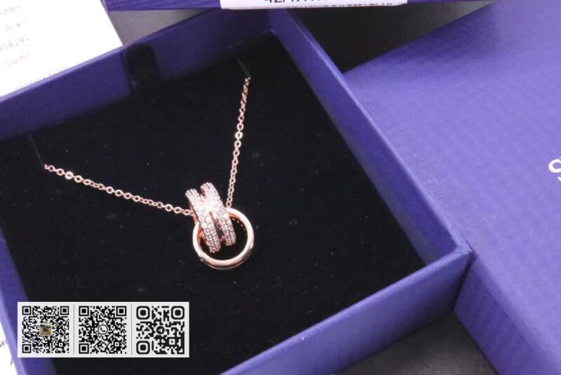 Swarovski 双环扣锁骨项链 - Image 2