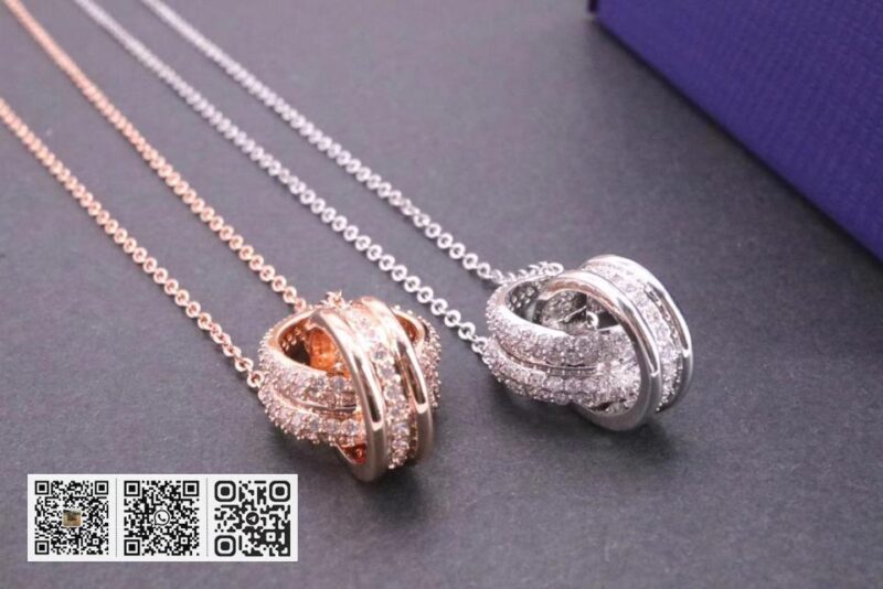 Swarovski 双环扣锁骨项链 - Image 8