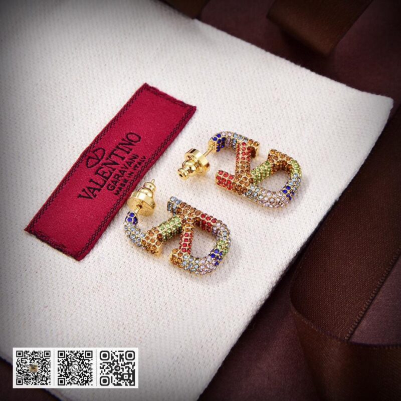 Valentino新款彩钻耳环 - Image 3