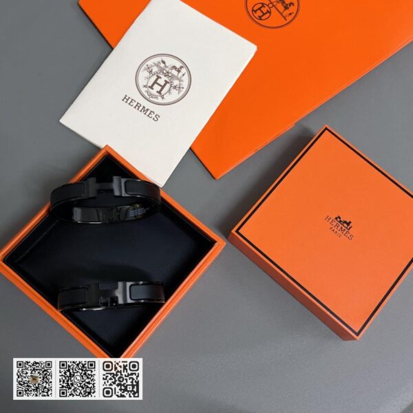 Hermes H黑珐琅手镯