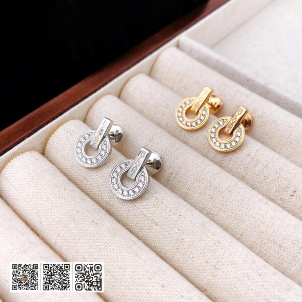 Bvlgari BV圆饼耳钉