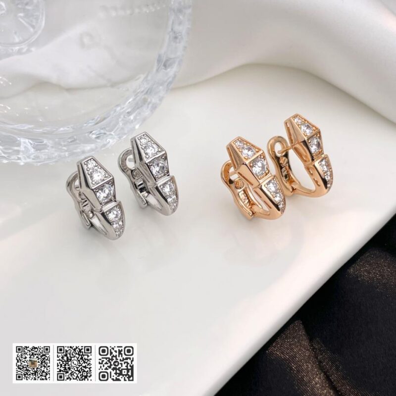 Bvlgari serpenti viper钻石耳环