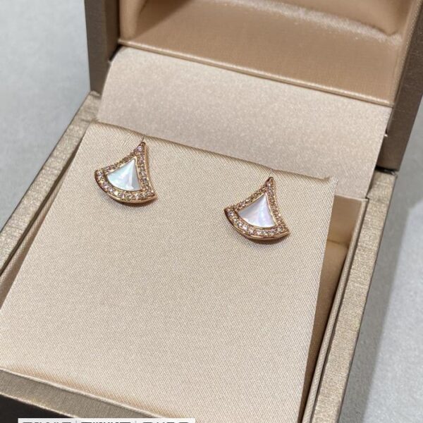 Bvlgari 18K玫瑰金小裙子耳环