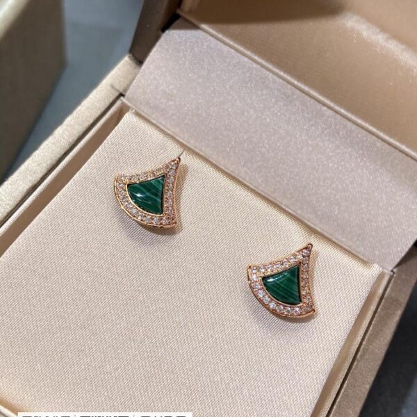 Bvlgari 18K玫瑰金小裙子耳环