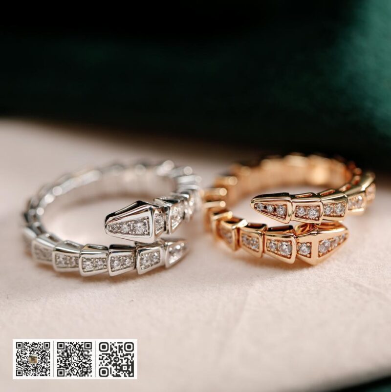 Bvlgari Bv经典蛇形满钻戒指 - Image 2