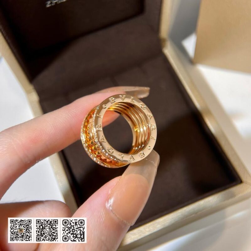 Bvlgari 罗马设计铆钉带钻戒指 - Image 5