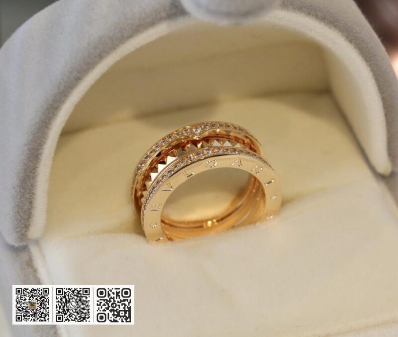 Bvlgari 罗马铆钉带钻戒指 - Image 3
