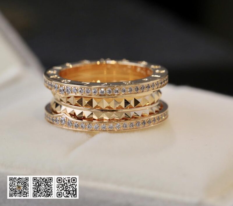 Bvlgari 罗马铆钉带钻戒指 - Image 5