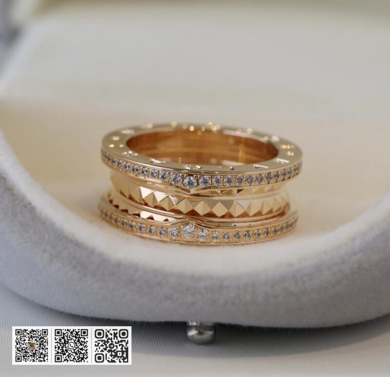 Bvlgari 罗马铆钉带钻戒指 - Image 8