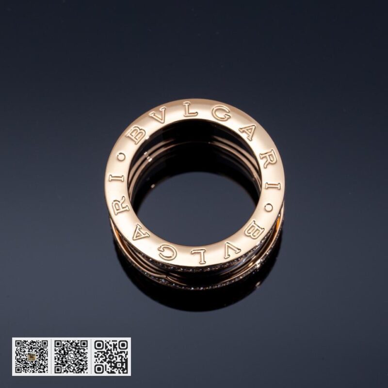Bvlgari 经典陶瓷镶钻戒指 - Image 3