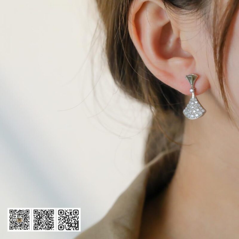 Bvlgari 满钻扇子耳钉 - Image 12
