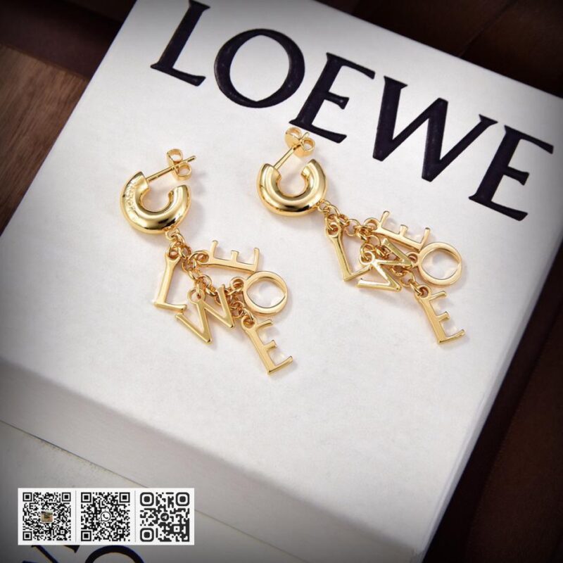 LOEWE 金色耳钉 - Image 2