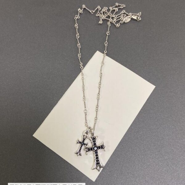 Chrome Hearts 十字架黑钻项链