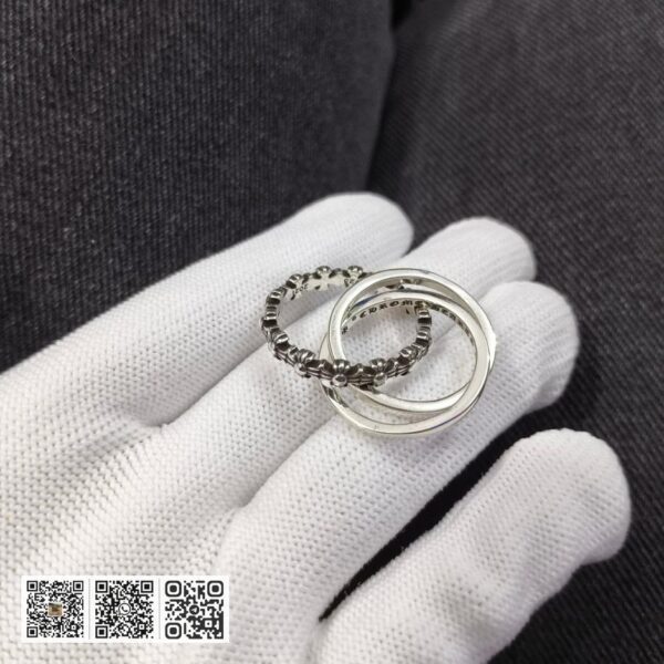 Chrome Hearts 三环银戒指