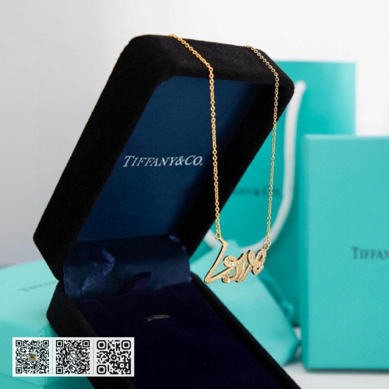 Tiffany LOVE字母 满钻锁骨链 - Image 5