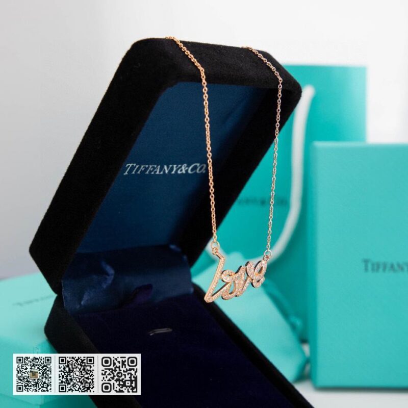 Tiffany LOVE字母 满钻锁骨链 - Image 6
