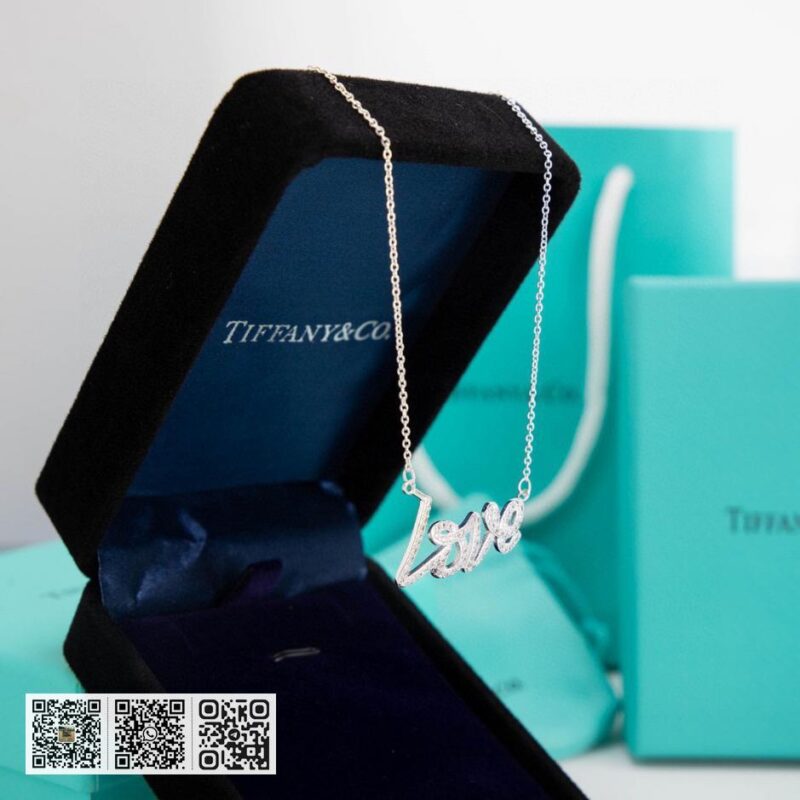 Tiffany LOVE字母 满钻锁骨链 - Image 7
